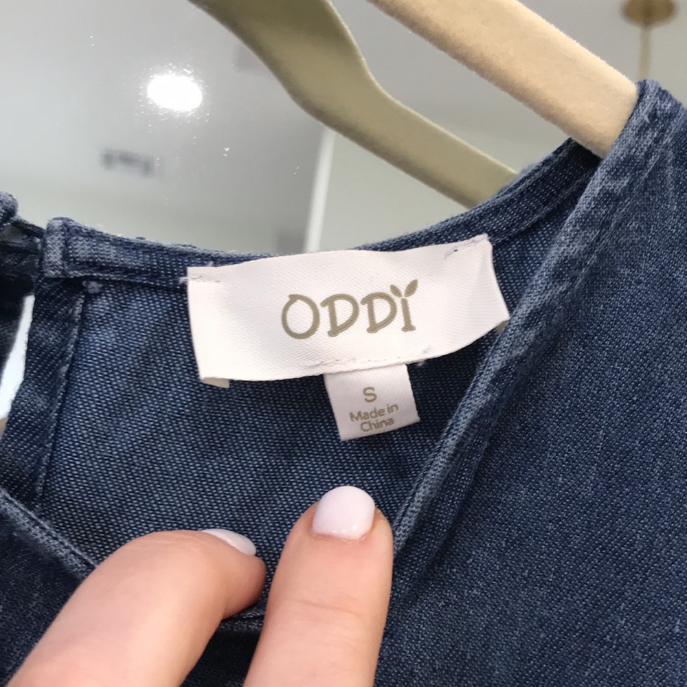 Chambray ruffled dress - Picture 2 of 4